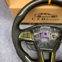 Load image into Gallery viewer, CZD auto parts for Ford Focus RS ST 2015-2018 carbon fiber steering wheel with black smooth leather side