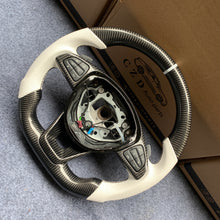Load image into Gallery viewer, CZD auto parts for Mercedes Benz SL-Class R231 carbon fiber steering wheel with white smooth leather side