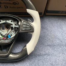 Load image into Gallery viewer, CZD auto parts for Mercedes Benz W205 AMG C43 GLA 45 C218 W213 X253 C253 W166 W222 R172 R231 carbon fiber steering wheel with white smooth leather side