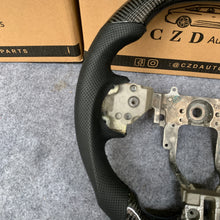 Load image into Gallery viewer, CZD auto parts carbon fiber steering wheel for Mitsubishi Lancer Evolution Evo 10 with flat top shape