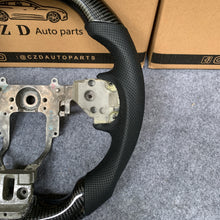 Load image into Gallery viewer, CZD auto parts carbon fiber steering wheel for Mitsubishi Lancer Evolution Evo 10 with flat top shape