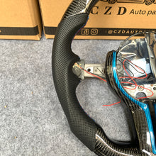 Load image into Gallery viewer, CZD Autoparts for BMW M1 M2 M3 M4 F80 F82 F83 carbon fiber steering wheel gloss black carbon fiber top, bottom and paddles