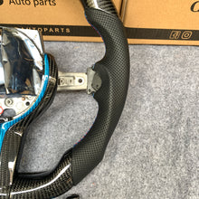 Load image into Gallery viewer, CZD Autoparts for BMW M1 M2 M3 M4 F80 F82 F83 carbon fiber steering wheel gloss black carbon fiber top, bottom and paddles