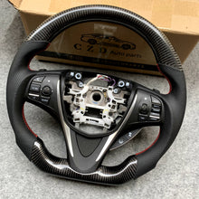 Load image into Gallery viewer, czd auto parts carbon fiber steering wheel for Acura TLX 2015-2021 with red stitch