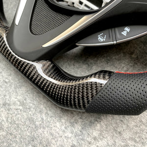 czd auto parts carbon fiber steering wheel for Acura TLX 2015-2021 with red stitch