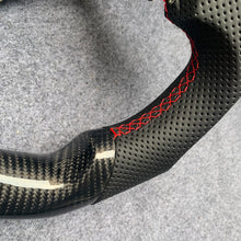 Load image into Gallery viewer, czd auto parts carbon fiber steering wheel for Infiniti G35 with red thumb grips