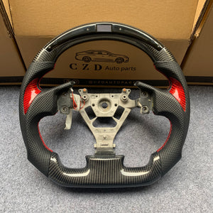 czd auto parts carbon fiber steering wheel for Infiniti G35 with red thumb grips