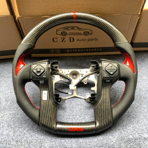 CZD Autoparts For Toyota Tundra 2013-2020 carbon fiber steering wheel gloss carbon fiber trim