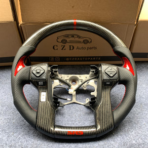 CZD Autoparts For Toyota Tundra 2013-2020 carbon fiber steering wheel gloss carbon fiber trim