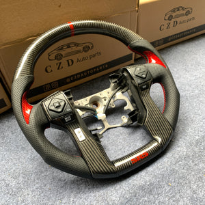 CZD Autoparts For Toyota Tundra 2013-2020 carbon fiber steering wheel gloss carbon fiber trim