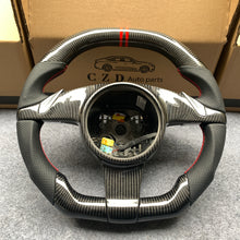 Load image into Gallery viewer, CZD auto parts for All Cayman models - 2013-2016 carbon fiber steering wheel with red stripe line