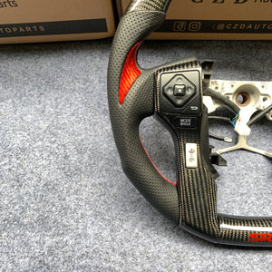CZD Autoparts For Toyota Tundra 2013-2020 carbon fiber steering wheel gloss carbon fiber trim