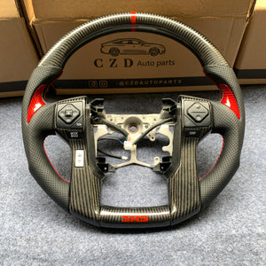 CZD Autoparts For Toyota Tundra 2013-2020 carbon fiber steering wheel gloss carbon fiber trim