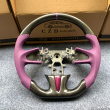 Load image into Gallery viewer, czd auto parts carbon fiber steering wheel for Infiniti Q50 with purple stripe and leather