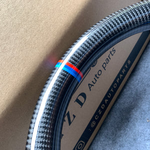 CZD Autoparts For BMW M2 F87 M3 F80 M4 F82 carbon fiber steering wheel outer trim in gloss carbon fiber