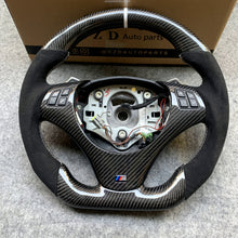 Load image into Gallery viewer, CZD auto parts for  BMW M3 E90 E92 E93 2008-2013 carbon fiber steering wheel with white stripe line