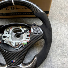 Load image into Gallery viewer, CZD auto parts for  BMW M3 E90 E92 E93 2008-2013 carbon fiber steering wheel with white stripe line
