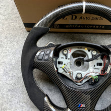 Load image into Gallery viewer, CZD auto parts for  BMW M3 E90 E92 E93 2008-2013 carbon fiber steering wheel with white stripe line