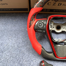 Load image into Gallery viewer, CZD Autoparts for Toyota Avalon 2019-2022 carbon fiber steering wheel red perforated leather sides