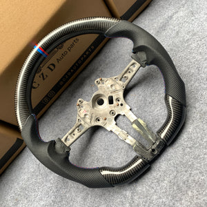 CZD Autoparts For BMW X5M X4 carbon fiber steering wheel gloss carbon fiber top&bottom