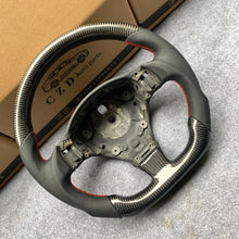 Load image into Gallery viewer, CZD auto parts carbon fiber steering wheel for Maserati Quattroporte 2005-2020 with red stitching