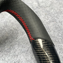 Load image into Gallery viewer, CZD auto parts carbon fiber steering wheel for Maserati Quattroporte 2005-2020 with red stitching