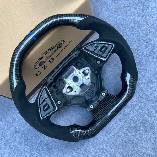CZD auto parts carbon fiber steering wheel for Chevrolet Corvette C7 2014-2019 with black stitching