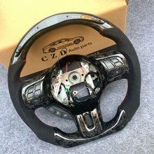 Load image into Gallery viewer, CZD auto parts carbon fiber steering wheel for Mitsubishi Lancer Evolution Evo 10 with forged carbon fiber