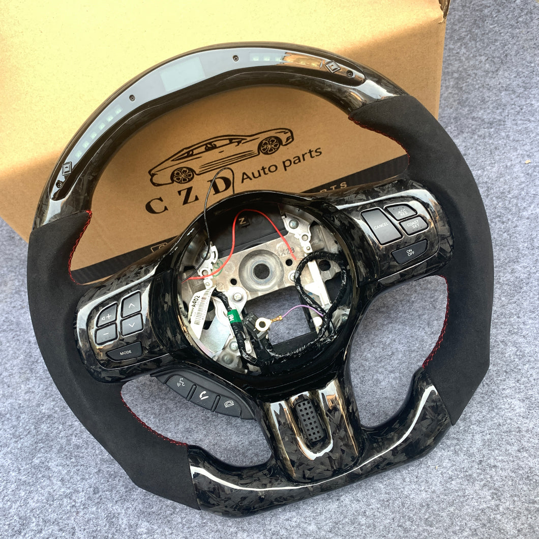CZD auto parts carbon fiber steering wheel for Mitsubishi Lancer Evolution Evo 10 with alcantara