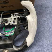 Load image into Gallery viewer, CZD auto parts carbon fiber steering wheel for Lexus RCF F sport with white perforated leather
