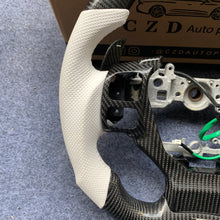 Load image into Gallery viewer, CZD auto parts carbon fiber steering wheel for Lexus RCF F sport with white perforated leather