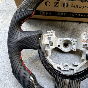 czd auto parts carbon fiber steering wheel for Toyota BRZ 2012-2016 with black perforated leather