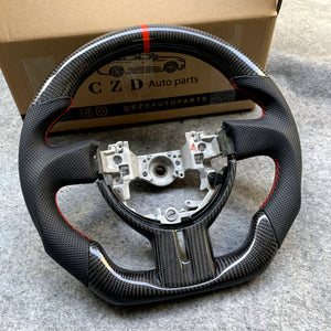 czd auto parts carbon fiber steering wheel for Toyota BRZ 2012-2016 with black perforated leather