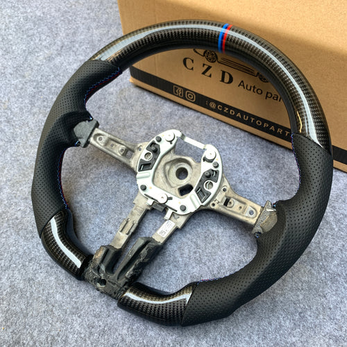 CZD Autoparts for BMW M1 M2 M3 M4 X5M X6M carbon fiber steering wheel round top and flat bottom