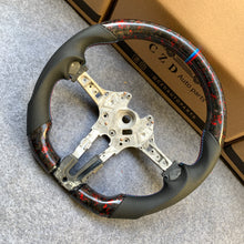 Load image into Gallery viewer, CZD Autoparts For BMW X5M X4 carbon fiber steering wheel gloss forged carbon fiber with red flakes trim
