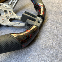Load image into Gallery viewer, CZD Autoparts For BMW X5M X4 carbon fiber steering wheel gloss forged carbon fiber with red flakes trim
