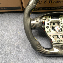Load image into Gallery viewer, CZD auto parts for  Chevrolet Corvette C6 Z06 C6 2005-2013 carbon fiber steering wheel flat top with yellow stripe line