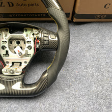 Load image into Gallery viewer, CZD auto parts for  Chevrolet Corvette C6 Z06 C6 2005-2013 carbon fiber steering wheel flat top with yellow stripe line