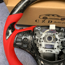Load image into Gallery viewer, czd auto parts carbon fiber steering wheel for Acura TLX 2015-2021 with stripe and thumb grips