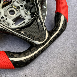 czd auto parts carbon fiber steering wheel for Acura TLX 2015-2021 with stripe and thumb grips