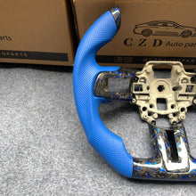 Load image into Gallery viewer, CZD auto parts for Ford SHELBY GT350 2015-2017 carbon fiber steering wheel with F1 style blue flakes