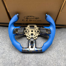 Load image into Gallery viewer, CZD auto parts for Ford Mustang 2015-2017 carbon fiber steering wheel with F1 style blue flakes