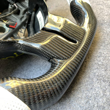 Load image into Gallery viewer, CZD auto parts for Jeep Wrangler 2011-2017 carbon fiber steering wheel with white perforated leather side