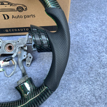 Load image into Gallery viewer, CZD autoparts for Honda Accord UC1 UC3 CM5 CM6 carbon fiber steering wheel with green wire carbon fiber
