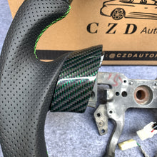 Load image into Gallery viewer, CZD autoparts for Honda Accord UC1 UC3 CM5 CM6 carbon fiber steering wheel with green wire carbon fiber