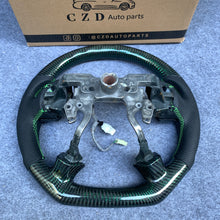 Load image into Gallery viewer, CZD autoparts for Honda Accord UC1 UC3 CM5 CM6 carbon fiber steering wheel with green wire carbon fiber