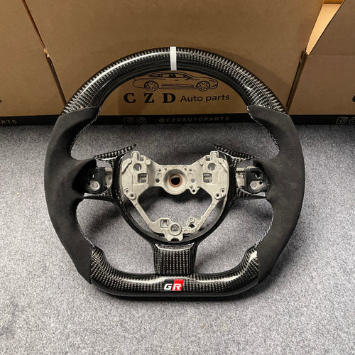 czd auto parts carbon fiber steering wheel for Toyota BRZ with white stripe