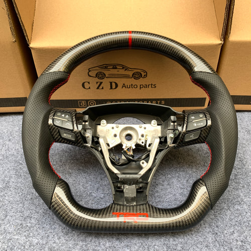 czd auto parts carbon fiber steering wheel for Toyota Camry with red stripe