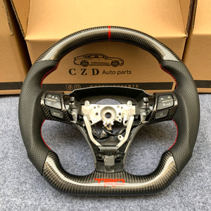 czd auto parts carbon fiber steering wheel for Toyota Camry with red stripe