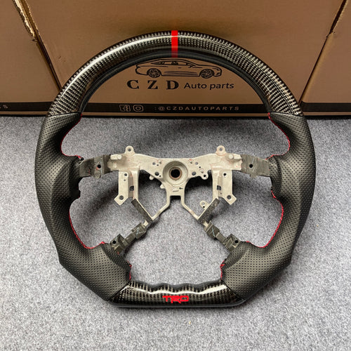 czd auto parts carbon fiber steering wheel for Tundra 2007-2013 with red stripe